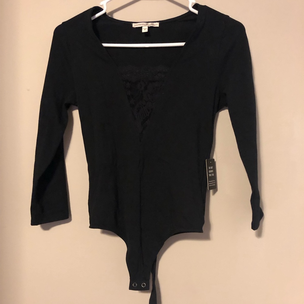 EXPRESS Lace inset bodysuit